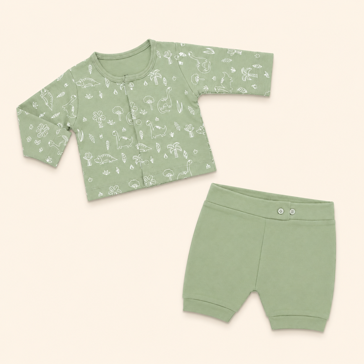Little Dino | ZB preemie NICU 2 piece set lifestyle view