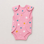 Pink Star Print – Preemie / NICU Romper – View 3