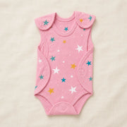 Pink Star Print – Preemie / NICU Romper – View 4