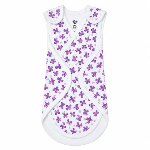Preemie / NICU Sleeveless Bodysuit — White Cute Flower Print