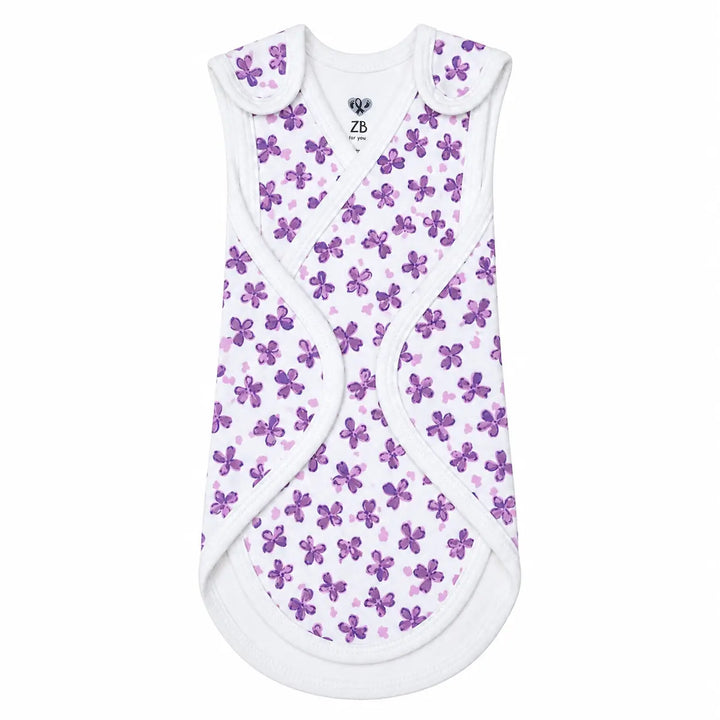 White Cute Flower Print – Preemie / NICU Romper – View 1