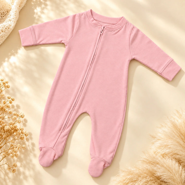 Crystal Rose | ZB Baby Romper Zipper – full diagonal luxury gold