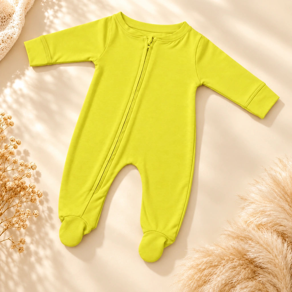 Lemon | ZB Baby Romper Zipper – full diagonal luxury gold