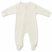 Off White | ZB Baby Romper Zipper – front white