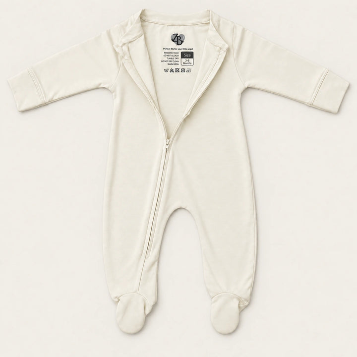 Off White | ZB Baby Romper Zipper – open zip warm