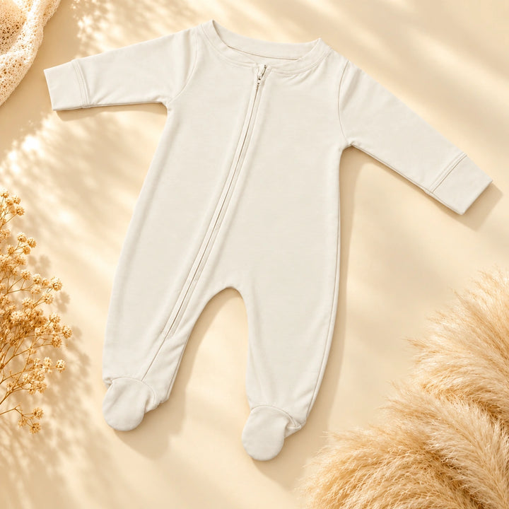 Off White | ZB Baby Romper Zipper – full diagonal luxury gold