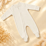 Off White | ZB Baby Romper Zipper – angled full luxury gold