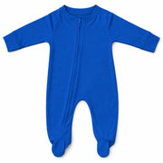 Royal Blue | ZB Baby Romper Zipper – front white