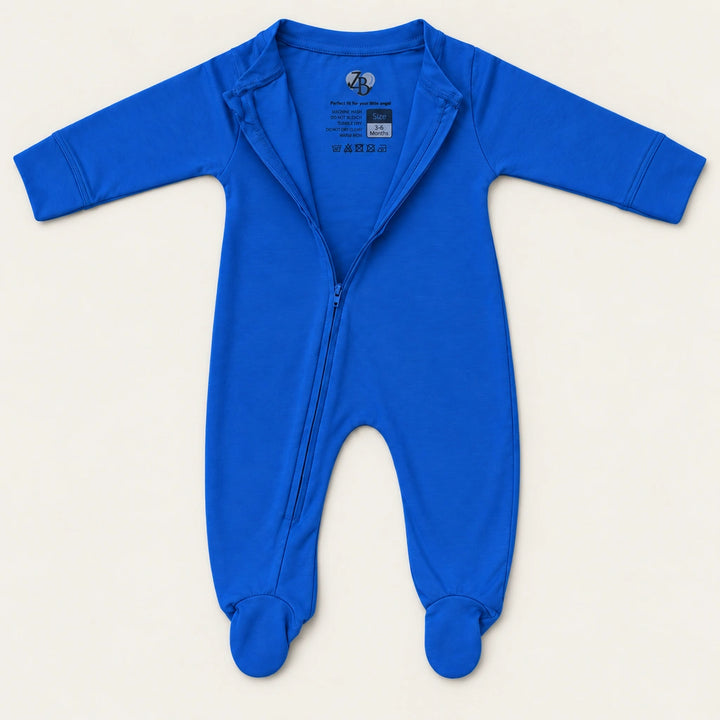 Royal Blue | ZB Baby Romper Zipper – open zip warm