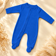 Royal Blue | ZB Baby Romper Zipper – full diagonal luxury gold