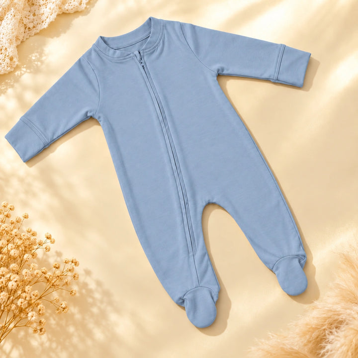 Summer Song | ZB Baby Romper Zipper – angled full luxury gold