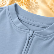 Summer Song | ZB Baby Romper Zipper – zipper neck detail angle luxury gold