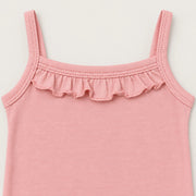 Crystal Rose | ZB Sleeveless Lace Bodysuit – ruffle strap detail warm