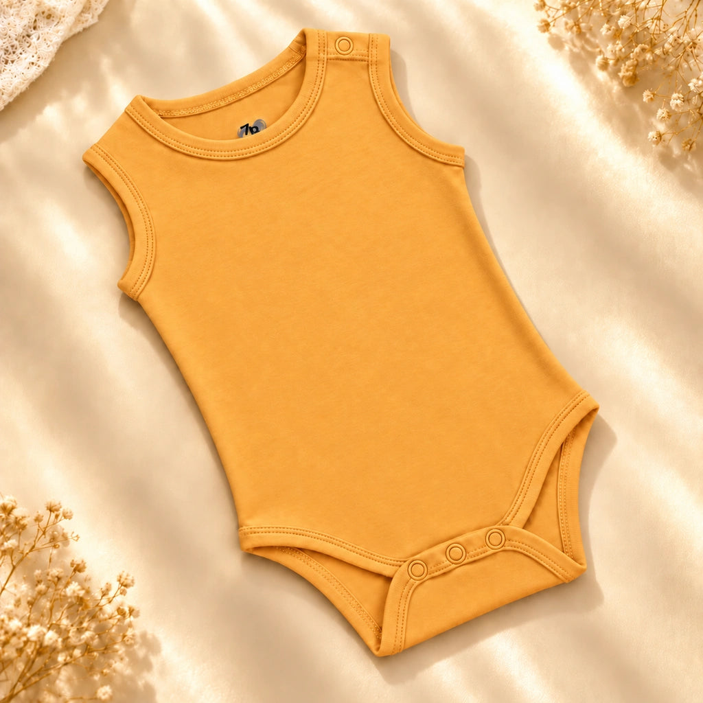Citrus | ZB Bodysuit Sleeveless – angled full luxury gold