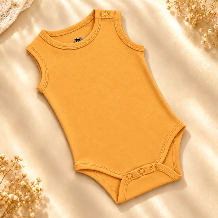 Citrus | ZB Bodysuit Sleeveless – angled full luxury gold