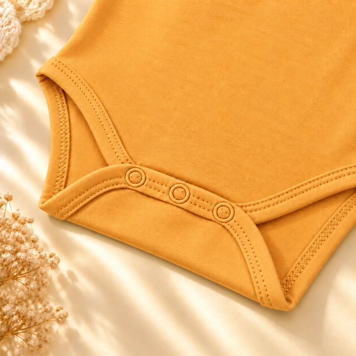 Citrus | ZB Bodysuit Sleeveless – three snaps detail angle luxury gold