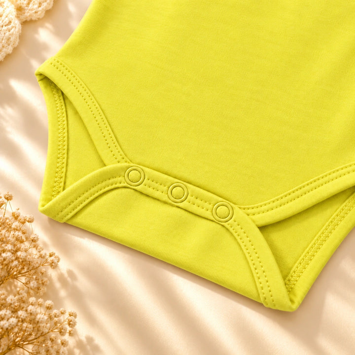 Lemon | ZB Bodysuit Sleeveless – three snaps detail angle luxury gold