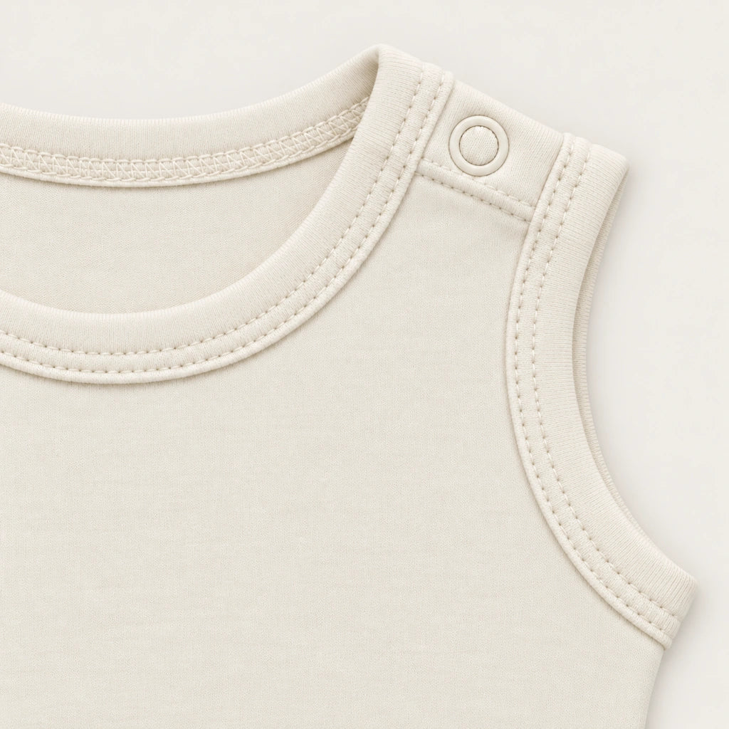 Off White | ZB Bodysuit Sleeveless – shoulder snap detail warm