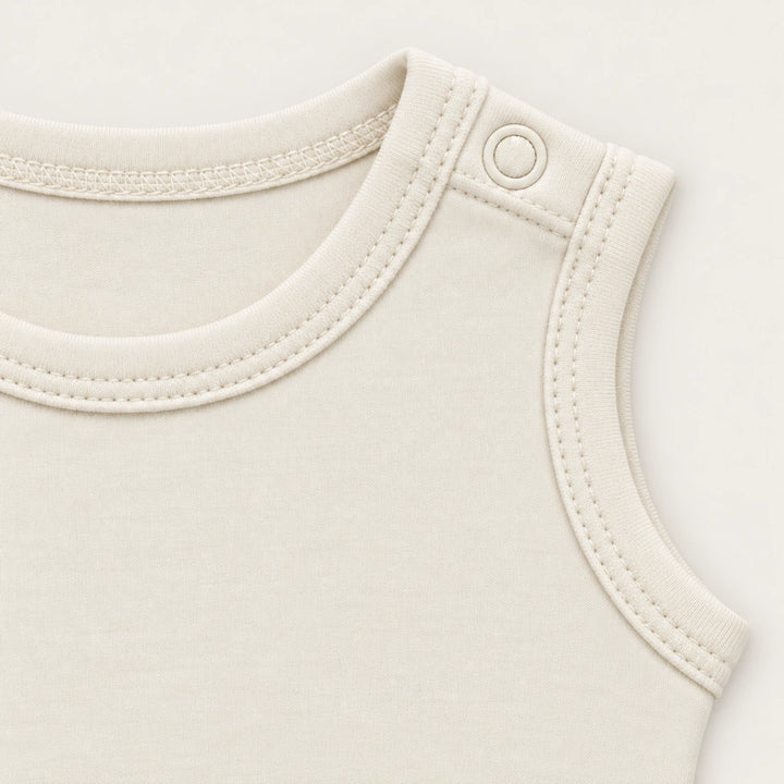 Off White | ZB Bodysuit Sleeveless – shoulder snap detail warm