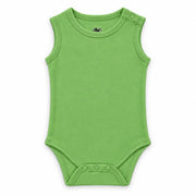 Parrot Green | ZB Bodysuit Sleeveless – front white