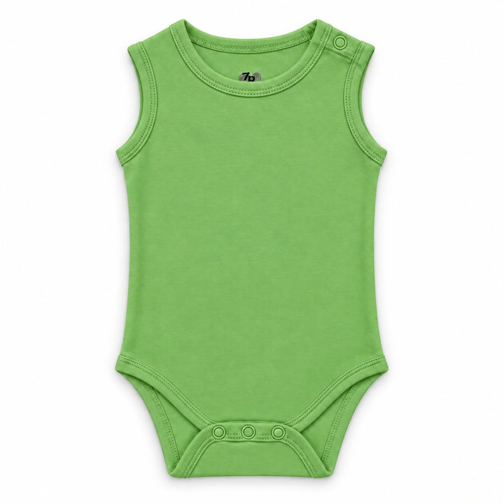 Parrot Green | ZB Bodysuit Sleeveless – front white