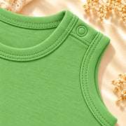 Parrot Green | ZB Bodysuit Sleeveless – shoulder snap detail angle luxury gold