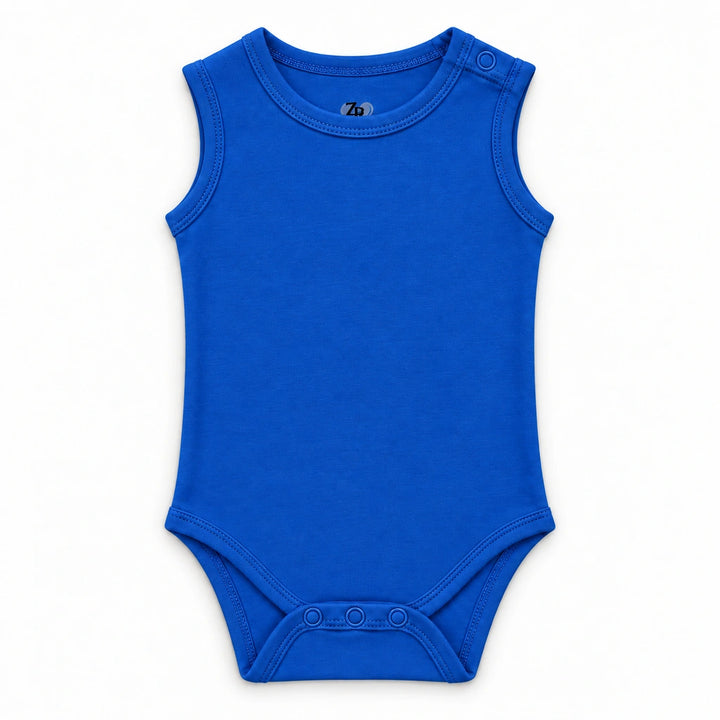 Royal Blue | ZB Bodysuit Sleeveless – front white