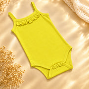 Lemon | ZB Sleeveless Lace Bodysuit – angled full luxury gold