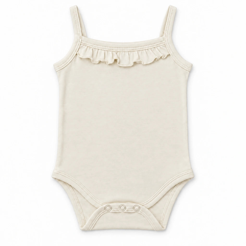 Off White | ZB Sleeveless Lace Bodysuit – front white