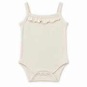 Off White | ZB Sleeveless Lace Bodysuit – front white