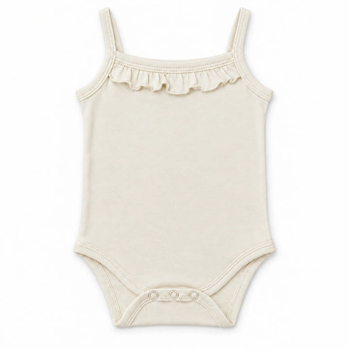 Off White | ZB Sleeveless Lace Bodysuit – front white