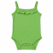 Parrot Green | ZB Sleeveless Lace Bodysuit – front white