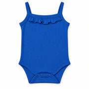 Royal Blue | ZB Sleeveless Lace Bodysuit – front white