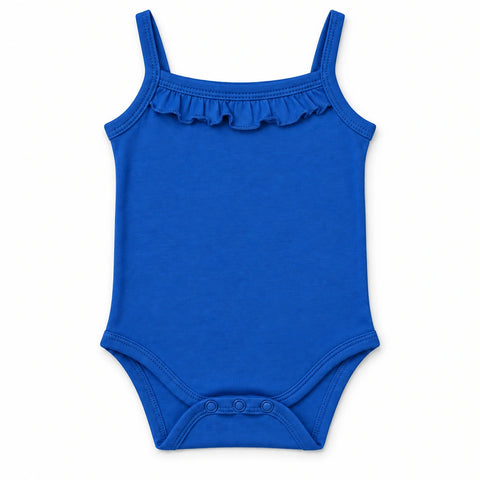 Royal Blue | ZB Sleeveless Lace Bodysuit – front white