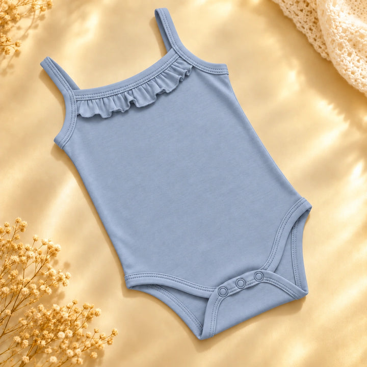 Summer Song | ZB Sleeveless Lace Bodysuit – angled full luxury gold