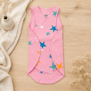 Pink Star Print – Preemie / NICU Sleeveless Shirt – View 2