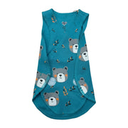Teal Teddy Bear Print – Little Wardrobe Collection – View 2