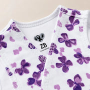 White Cute Flower Print – Preemie / NICU Sleeveless Shirt – View 4