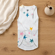 White Star Print – Preemie / NICU Sleeveless Shirt – View 2