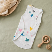 White Star Print – Preemie / NICU Sleeveless Shirt – View 4