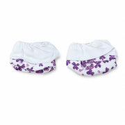 White Cute Flower Print – Preemie / NICU Socks – View 1