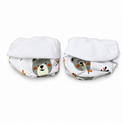 White Teddy Bear Print – Preemie / NICU Socks – Updated Accessories View 1