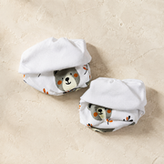 White Teddy Bear Print – Preemie / NICU Socks – Updated Accessories View 2