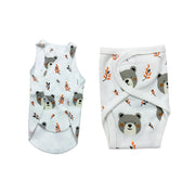 White Teddy Bear Print – Preemie/NICU Summer Starter Set – View 2