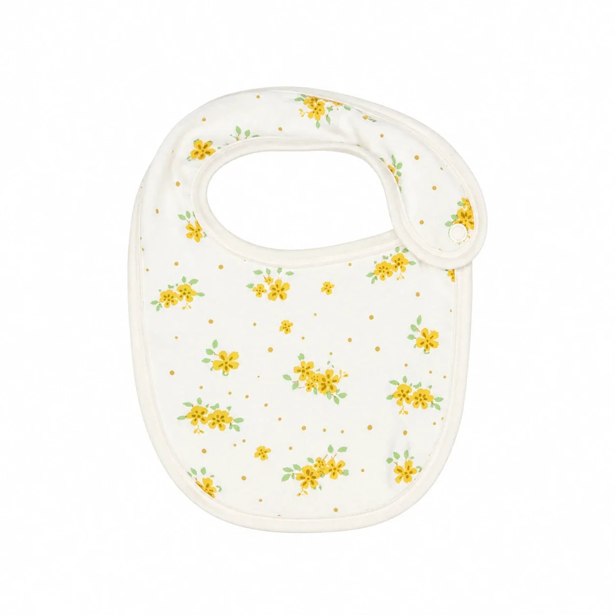 Tiny Blossom | Baby bib front view on white background