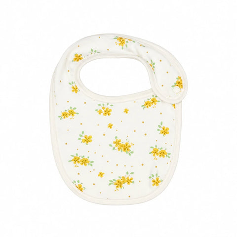 Tiny Blossom | Baby bib front view on white background