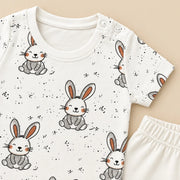 Tiny Bunny | ZB bunny-print top and shorts baby set, alternate view 5