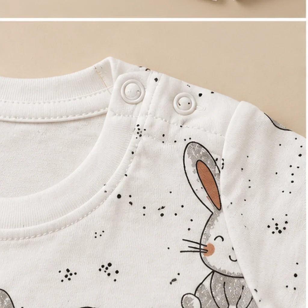 Tiny Bunny | ZB bunny-print top and shorts baby set, alternate view 6
