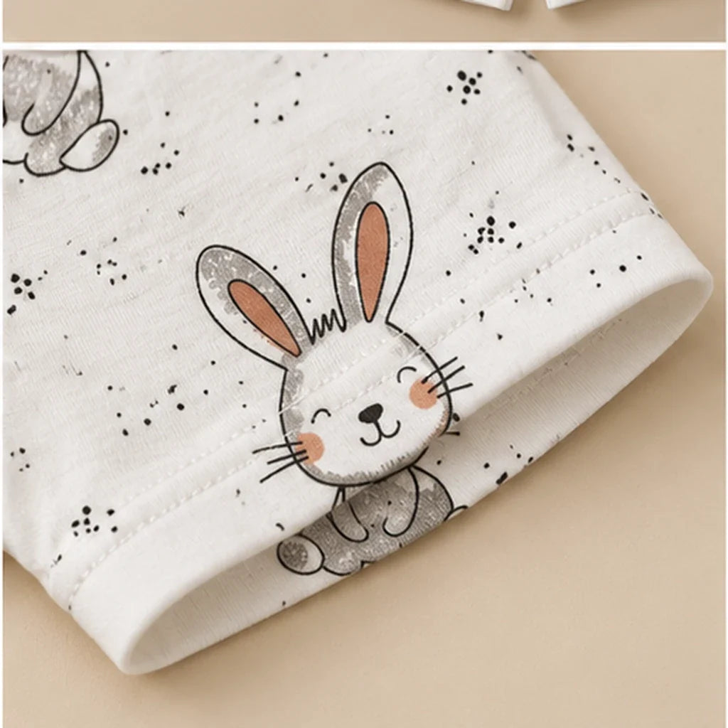 Tiny Bunny | ZB bunny-print top and shorts baby set, alternate view 7