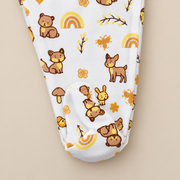 Tiny Tails | ZB woodland-print footed zipper baby romper, alternate view 5
